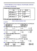 Ôn tập Đại số Lớp 11 - Phương trình bậc hai và quy về bậc hai với một hàm số lượng giác